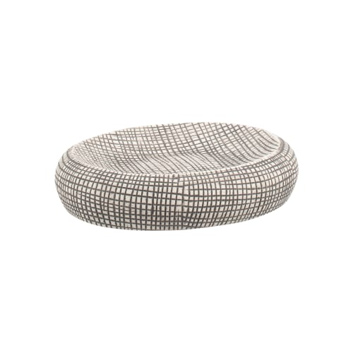 Weave Bath Collection Soap Dish, Gray and White